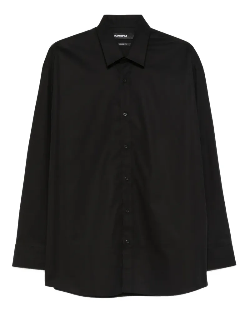 Karl Lagerfeld Klassisches Hemd - Schwarz Schwarz