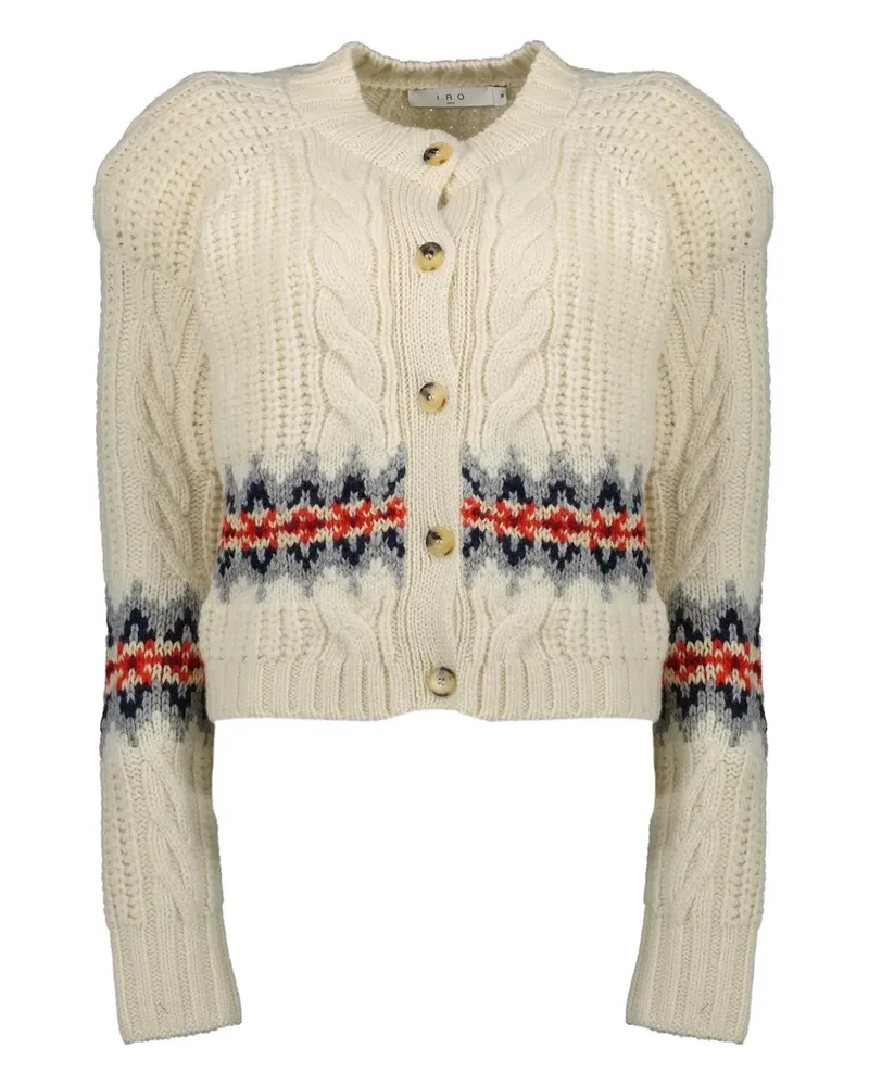 IRO cable-knit buttoned cardigan - Nude Nude