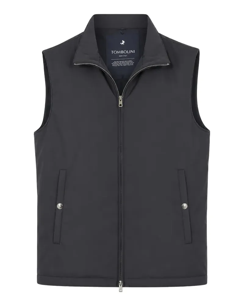 Tombolini logo-plaque zip-up gilet - Blau Blau