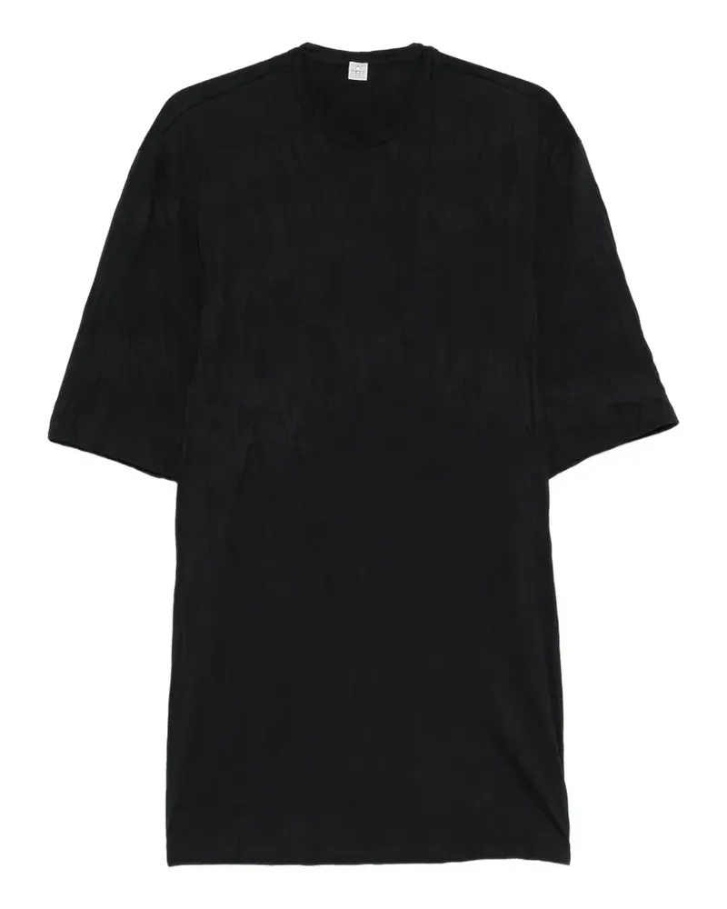Totême crinkled-effect T-shirt dress - Schwarz Schwarz
