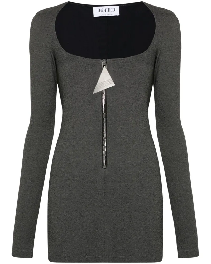 ATTICO Meliertes Minikleid - Schwarz Schwarz
