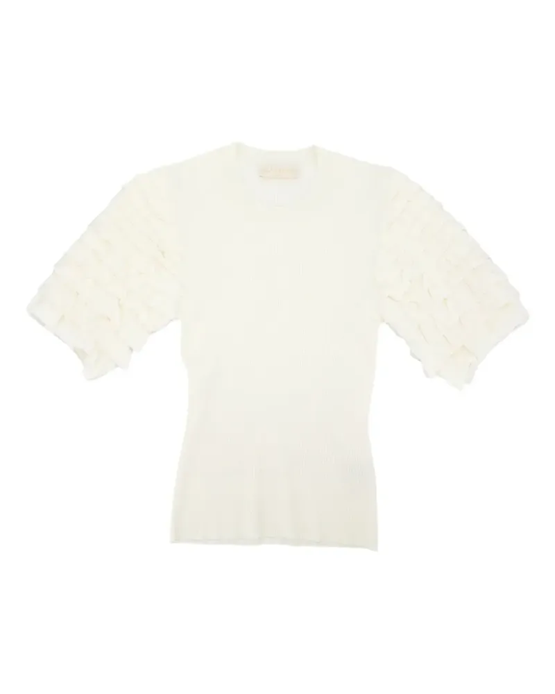 Ulla Johnson Kassia puff-sleeve T-shirt - Nude Nude