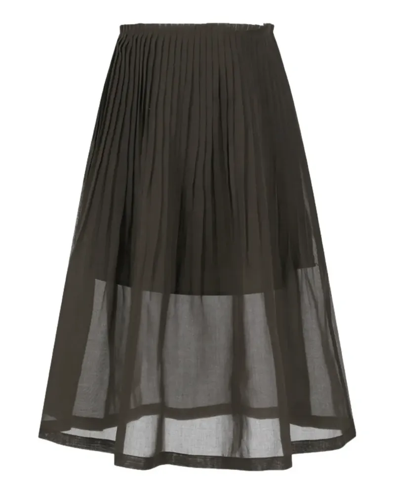 AMOMENTO pleated midi skirt - Braun Braun