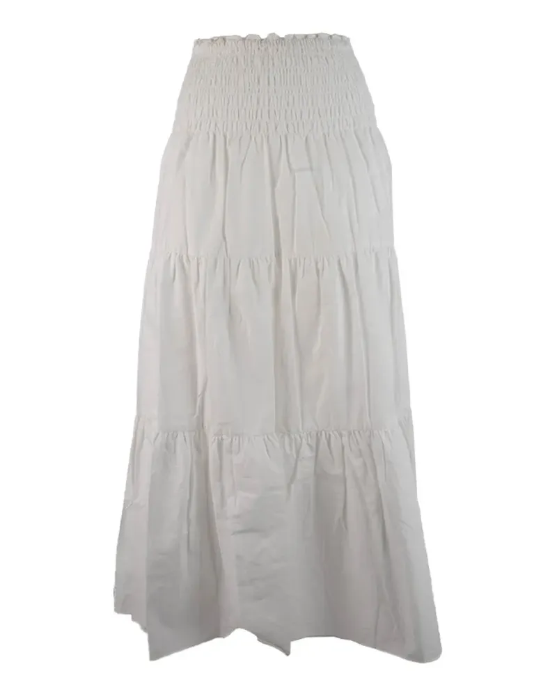 Michael Kors shirred tiered skirt - Weiß Weiß
