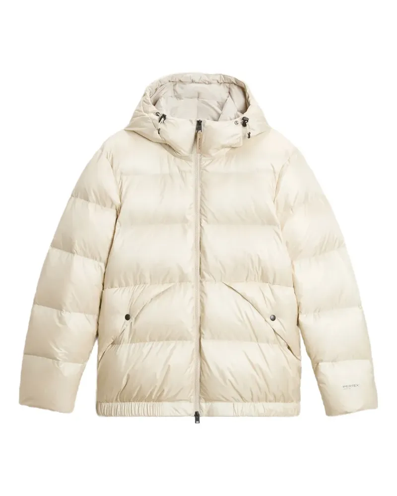 Woolrich Pertex Steppjacke mit Kapuze - Weiß Weiß