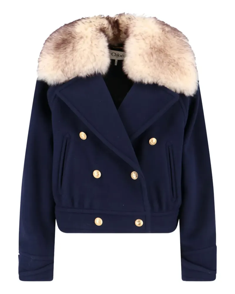 Chloé Doppelreihige Cabanjacke - Blau Blau