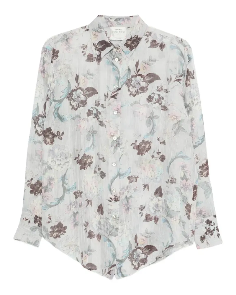 forte_forte Hemd mit Blumenmuster - Blau Blau