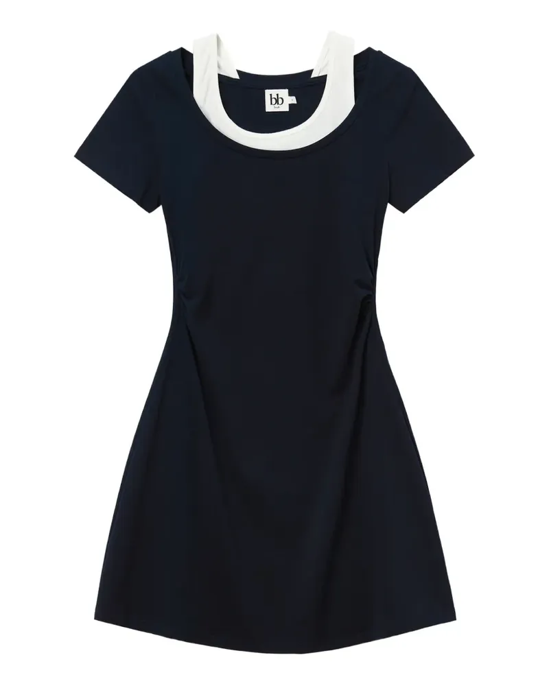 b+ab round-neck mini dress - Blau Blau
