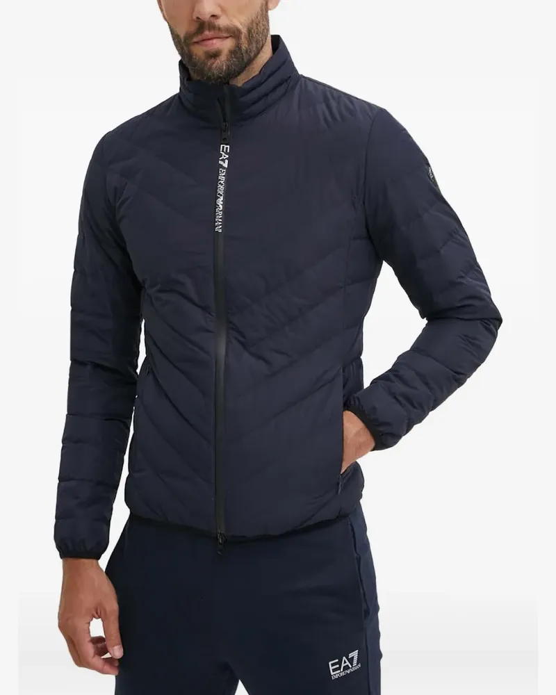 EA7 quilted zip jacket - Blau Blau
