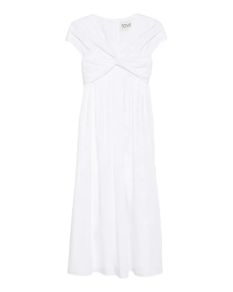 TOVE Rafelle twisted- detail midi dress - Weiß Weiß