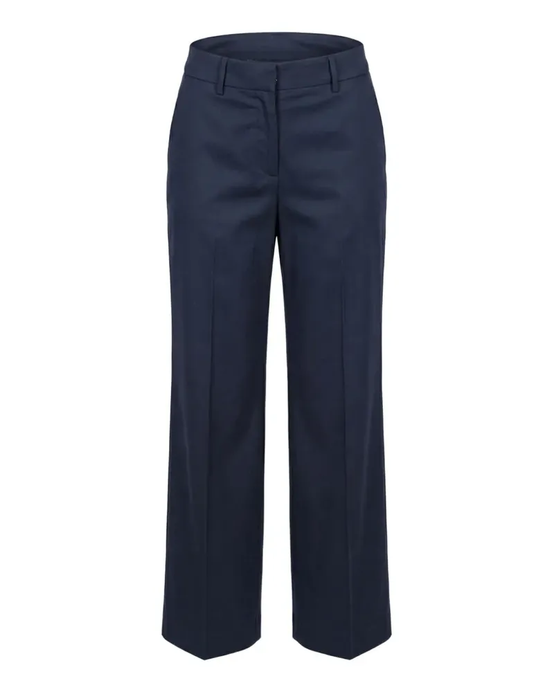 Berwich pressed-crease cotton trousers - Blau Blau