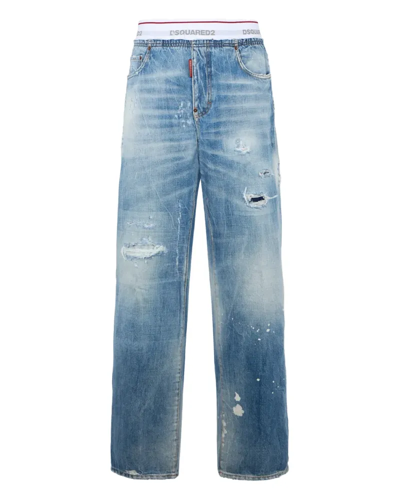 Dsquared2 Jeans in Distressed-Optik - Blau Blau