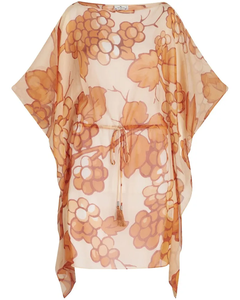 Etro Kaftankleid mit Print - Orange Orange