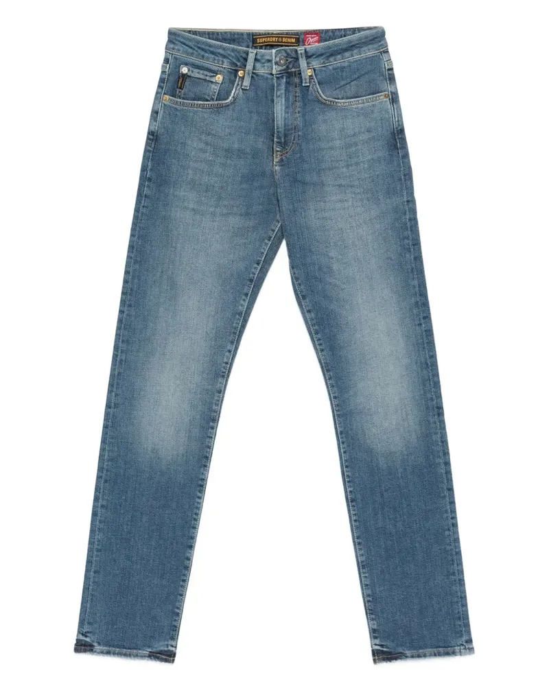 Superdry. Jeans mit geradem Bein - Blau Blau