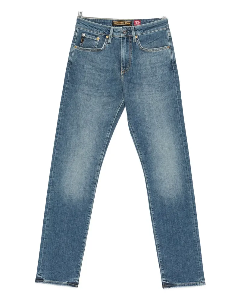 Superdry. Jeans mit geradem Bein - Blau Blau