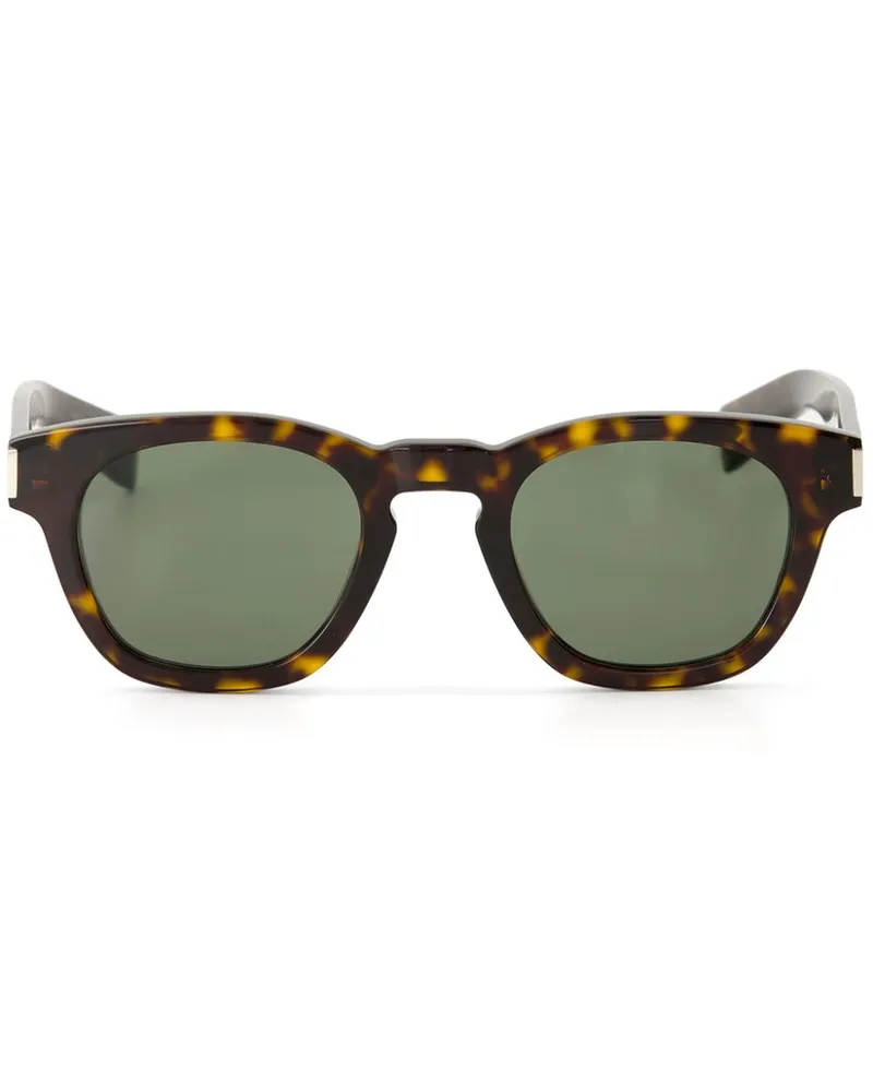 Saint Laurent Sonnenbrille mit eckigem Gestell - Braun Braun