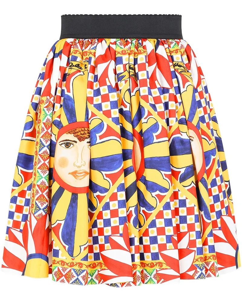 Dolce & Gabbana Rock mit Carretto-Print - Rot Rot