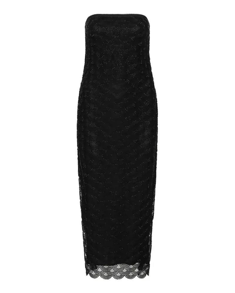 ROTATE Birger Christensen bead-embellished strapless maxi dress - Schwarz Schwarz