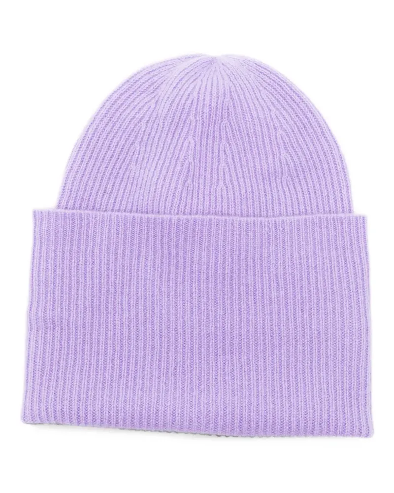 Lisa Yang Gerippte Beanie - Violett Violett