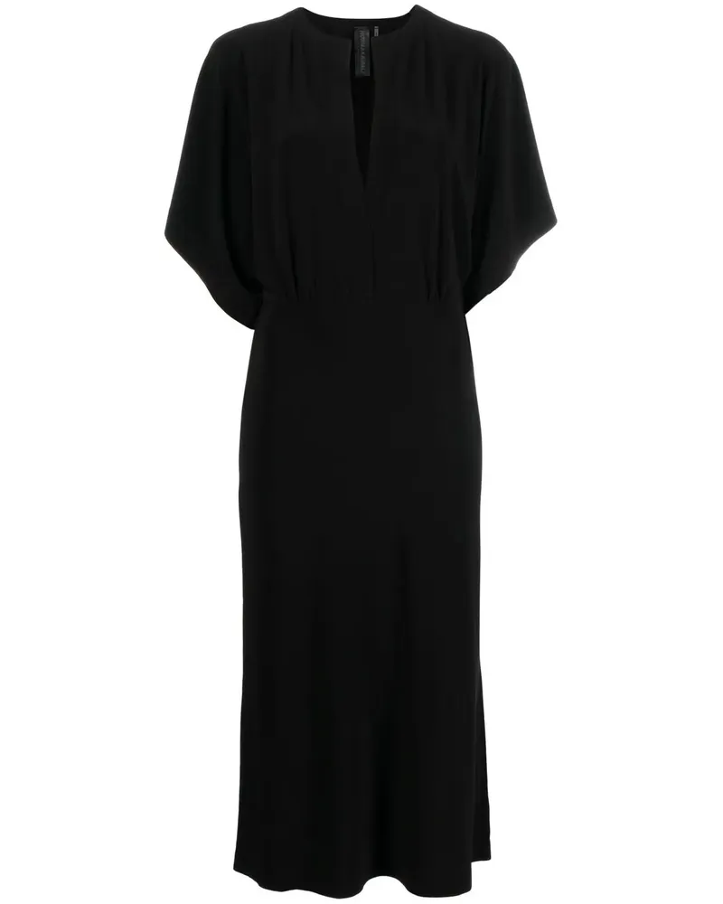 Norma Kamali Abiti Obie Midikleid - Schwarz Schwarz