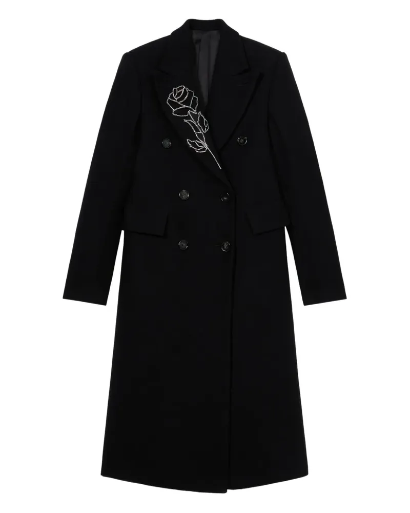 Blumarine Jacke mit Blumenstickerei - Schwarz Schwarz