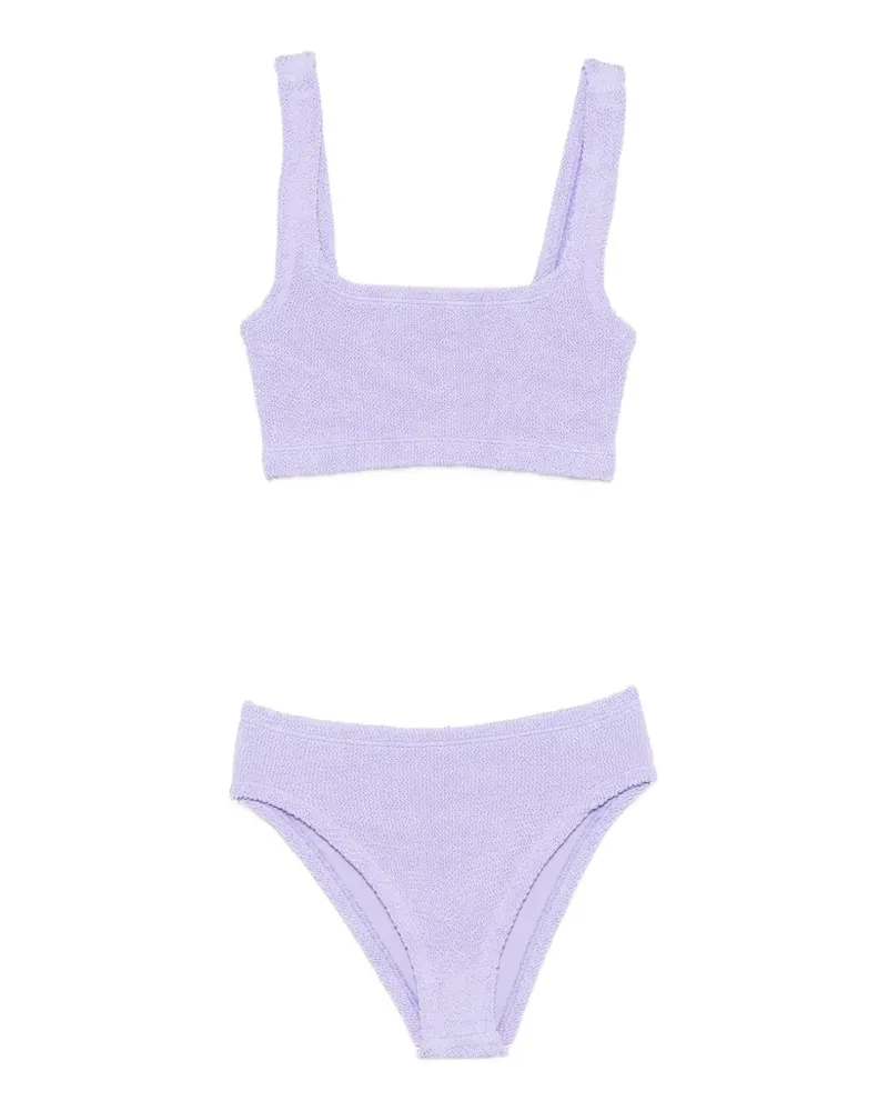 Hunza G Xandra Bikini in Knitteroptik - Violett Violett