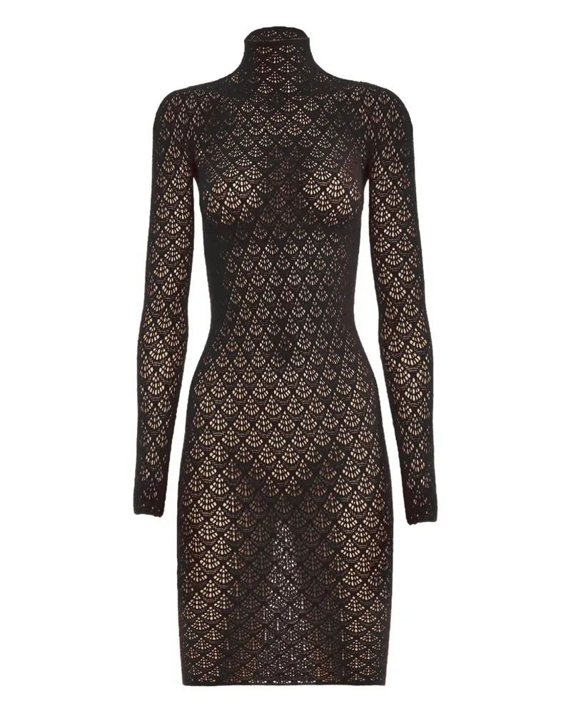 Wolford Mermaid Minikleid mit Stehkragen - Schwarz Schwarz