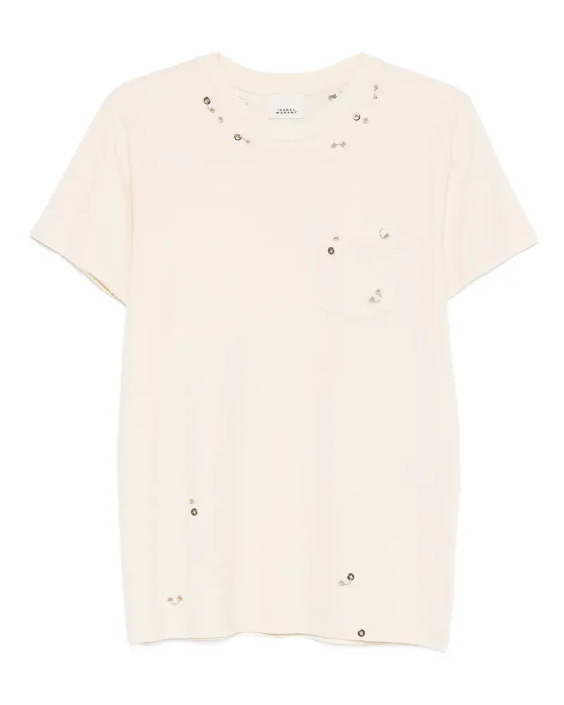 Isabel Marant Verziertes Yezra T-Shirt - Nude Nude