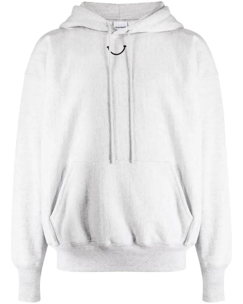 READYMADE Hoodie mit Smile-Print - Grau Grau