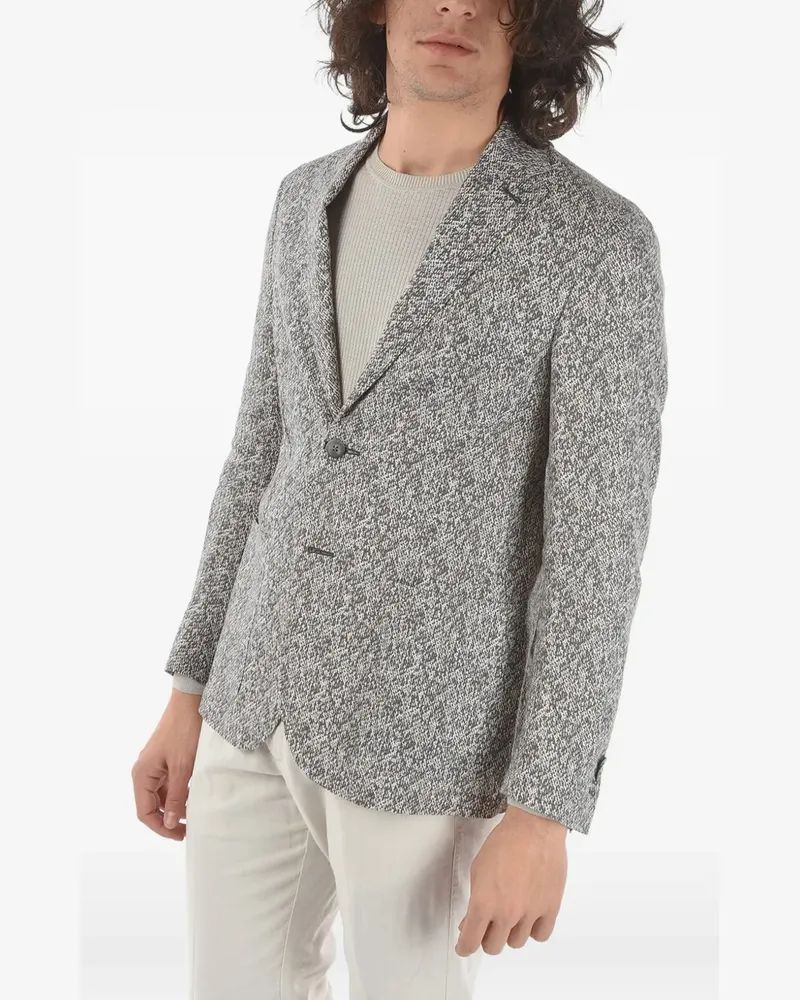 Corneliani printed single-breasted jacket - Grau Grau