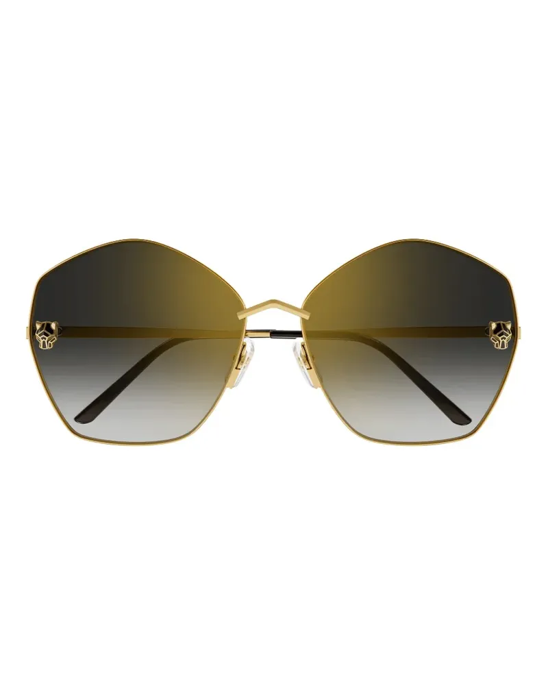 Cartier geometric-frame sunglasses - Gold Gold