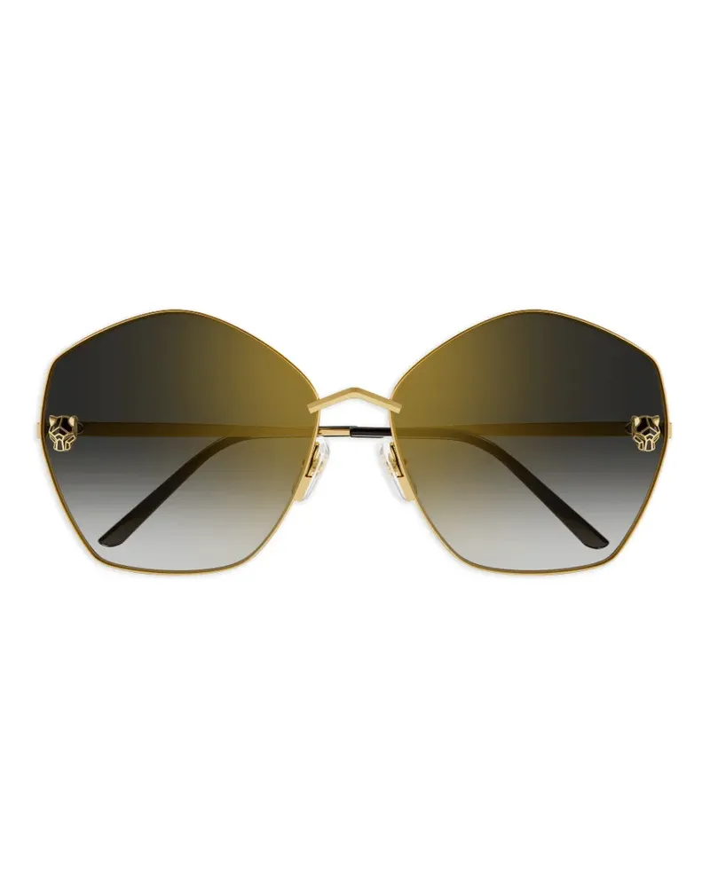 Cartier geometric-frame sunglasses - Gold Gold