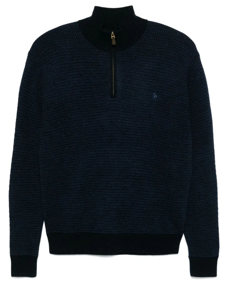 Ralph Lauren Pullover in Waffelstrick - Blau Blau