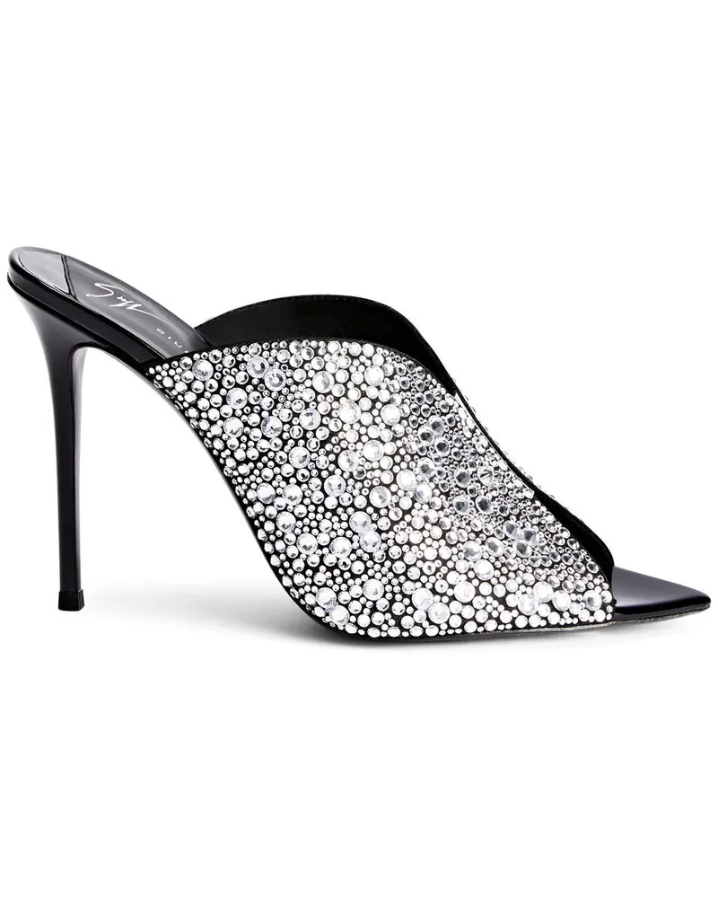 Giuseppe Zanotti Intriigo Sparkle Sandalen 105mm - Schwarz Schwarz