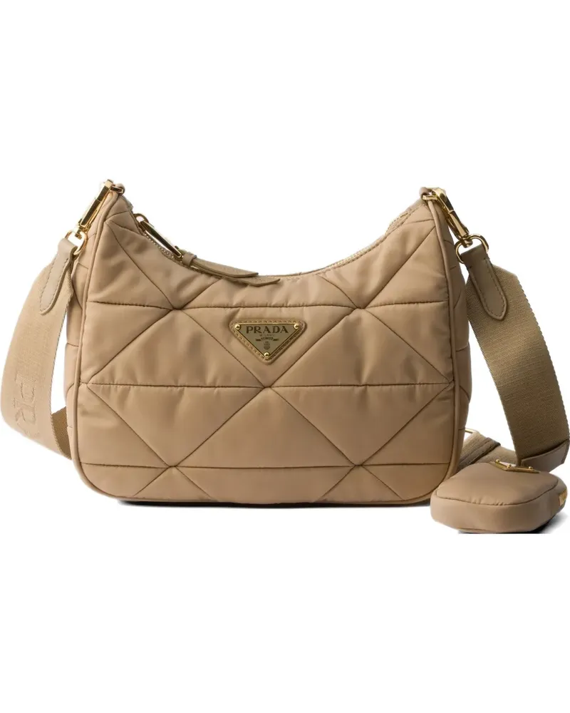 Prada padded Re-Nylon shoulder bag - Nude Nude