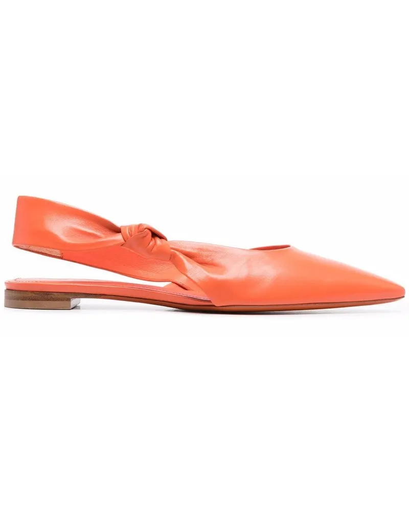 Santoni Slingback-Sandalen mit Kordelriemen - Orange Orange