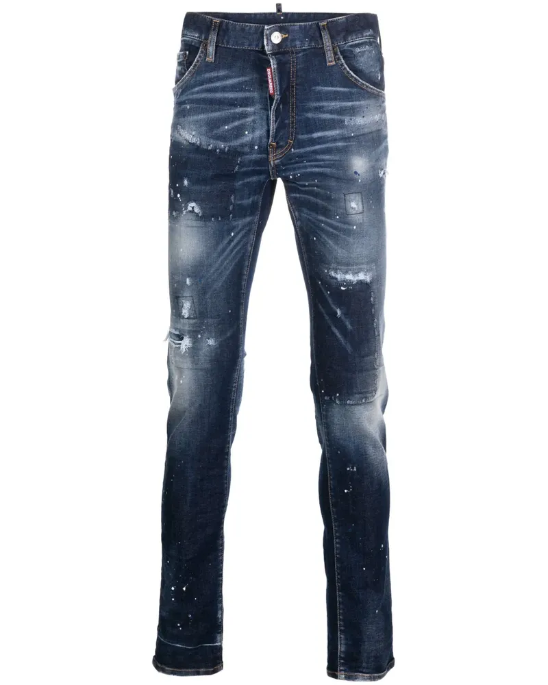 Dsquared2 Halbhohe Skinny-Jeans - Blau Blau