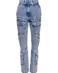 Givenchy Bootcut-Jeans mit Taschen Blau