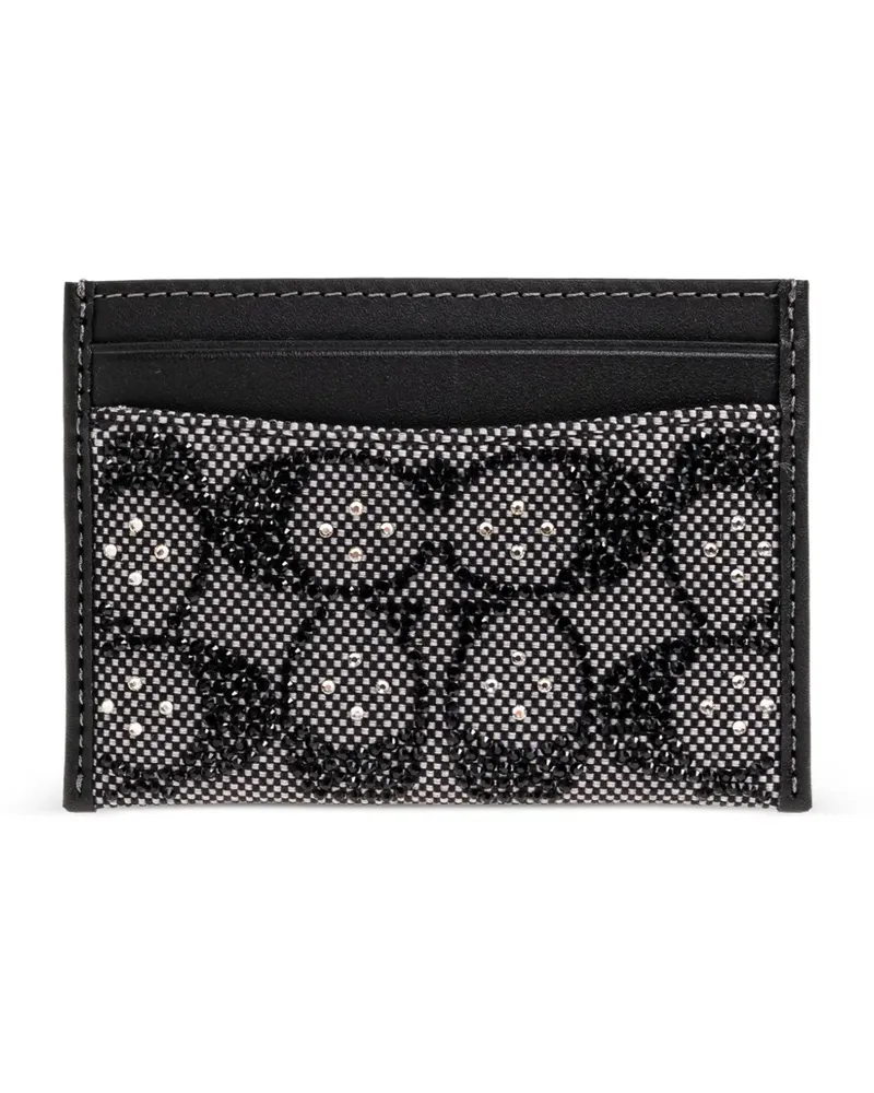 Coach beaded-detail card holder - Schwarz Schwarz