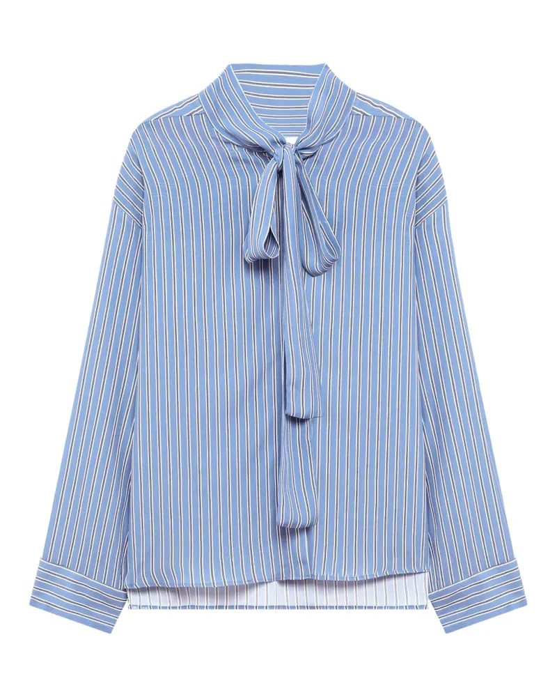 MSGM Gestreifte Bluse - Blau Blau