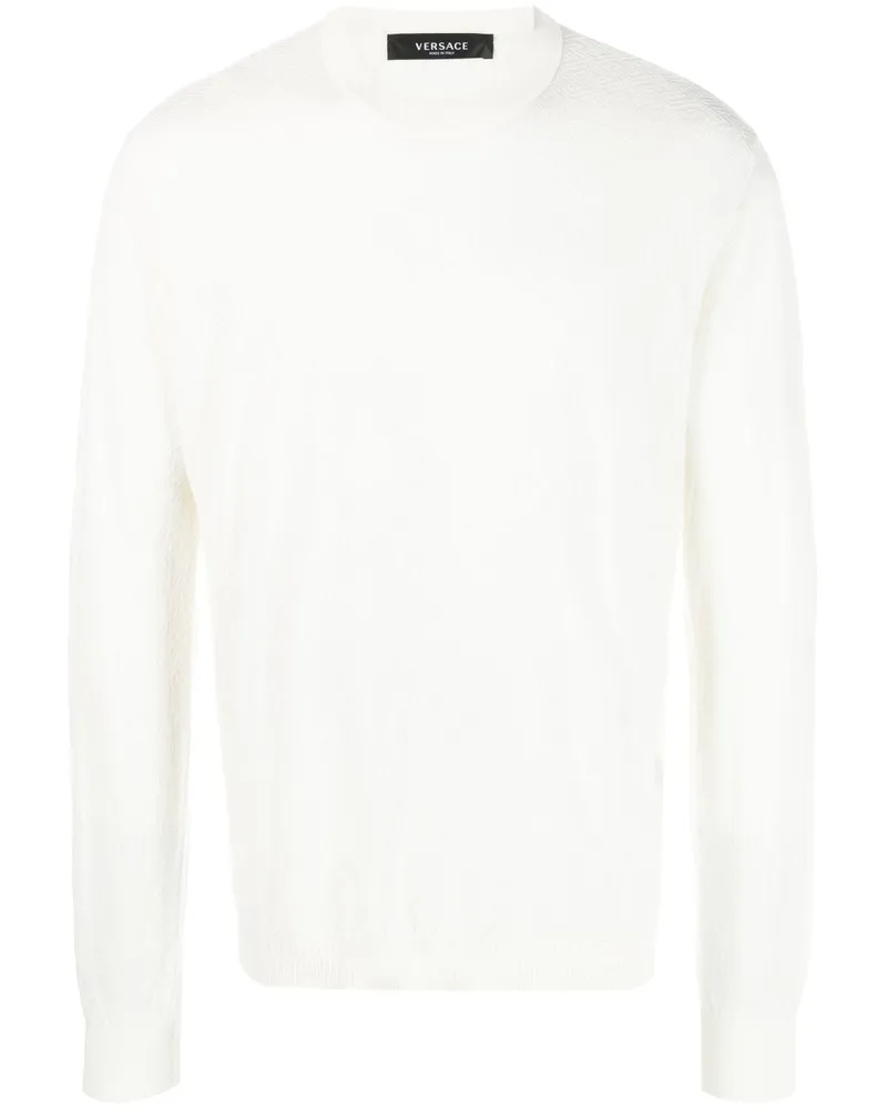 Versace Pullover mit La Greca-Muster - Nude Nude