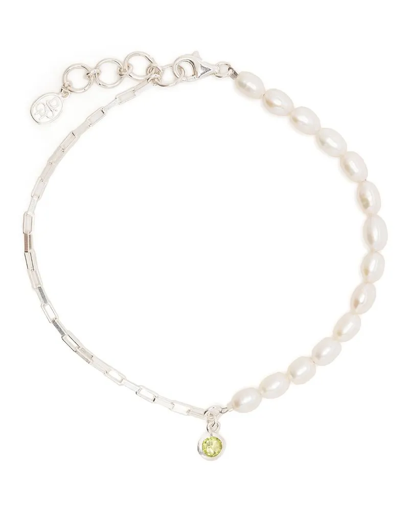 Dower & Hall Luna Kettenarmband mit Perlen - Silber Silber
