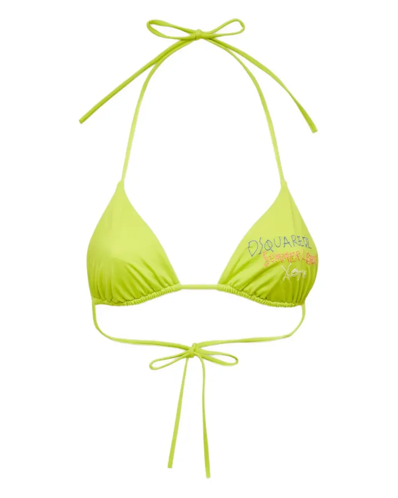 Dsquared2 Besticktes Bikinioberteil - Gelb Gelb