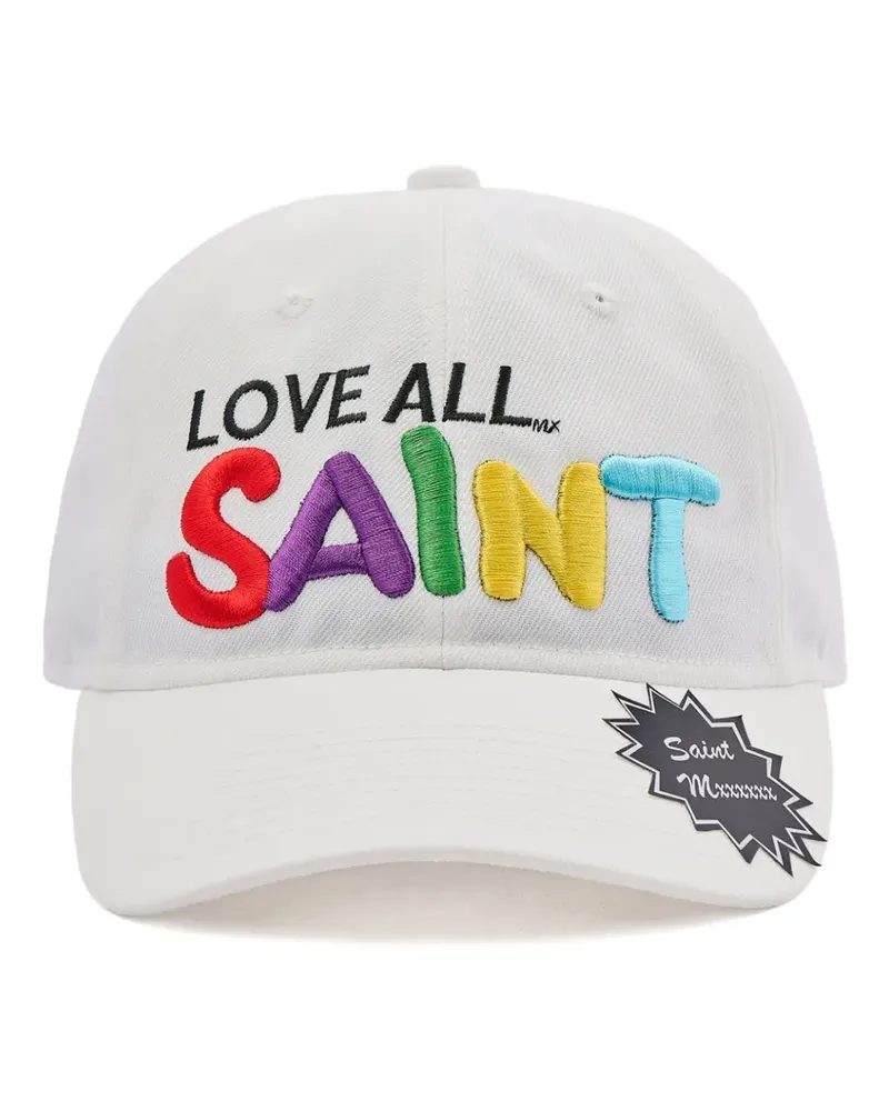 SAINT MXXXXXX embroidered-logo baseball cap - Weiß Weiß