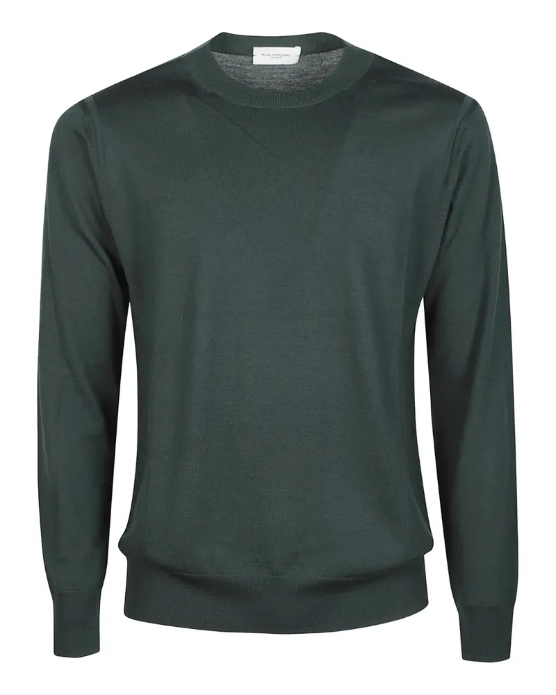 Paolo Pecora Milano Pullover mit Rundhalsausschnitt - Grün Grün