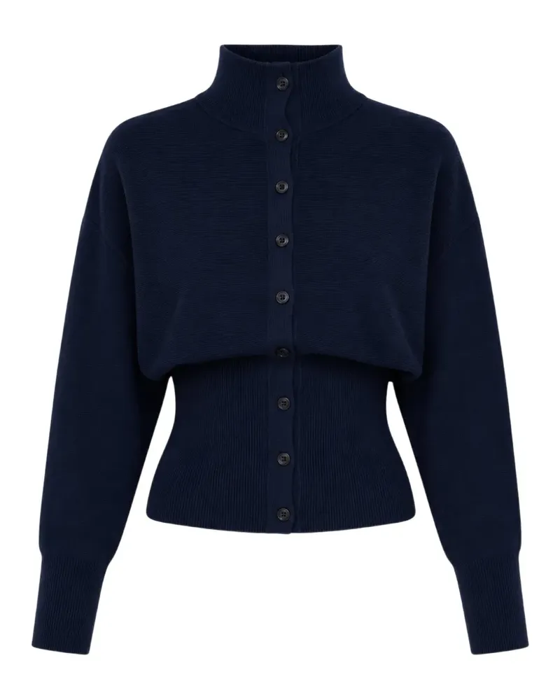 OPEN YY button-up cardigan - Blau Blau