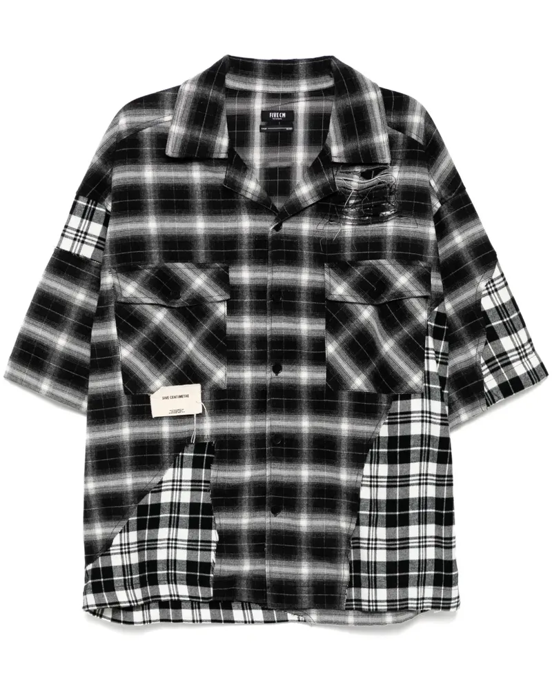 FIVE CM Kariertes Hemd - Schwarz Schwarz