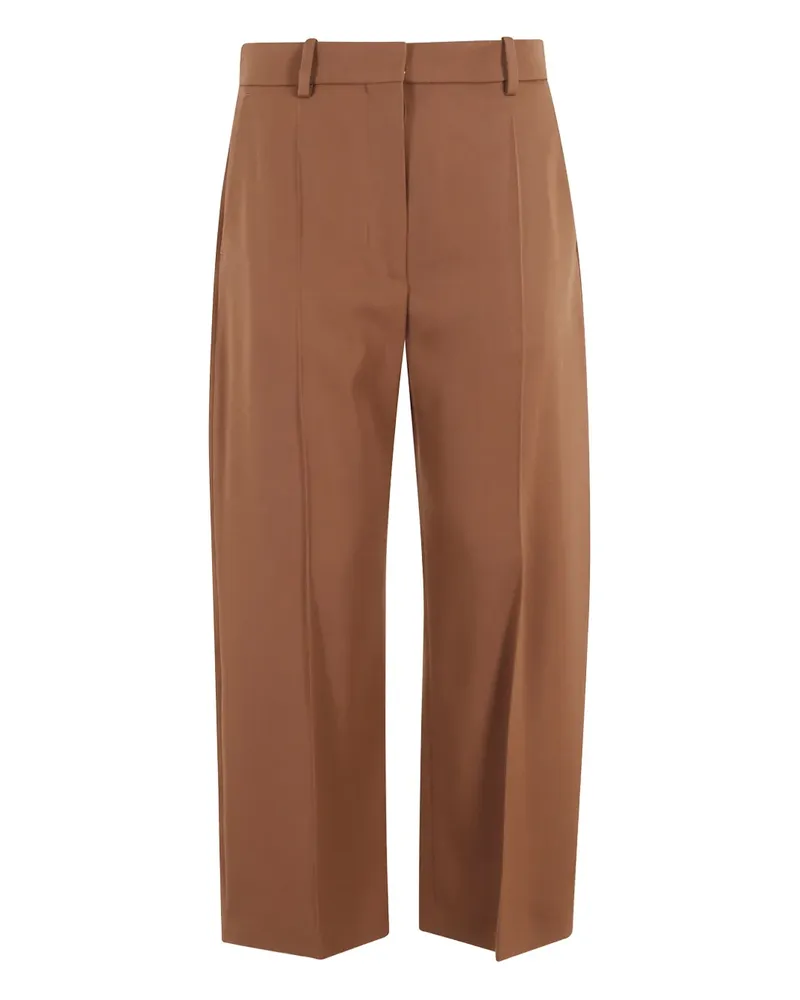 Marni pleated cropped trousers - Braun Braun