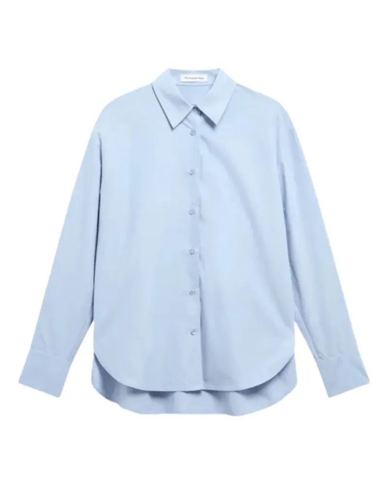 FRANKIE Shop Ornella Hemd mit seitlichen Knöpfen - Blau Blau