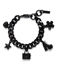 Marc Jacobs The Mini Icon Armband mit Pavé-Anhänger Schwarz